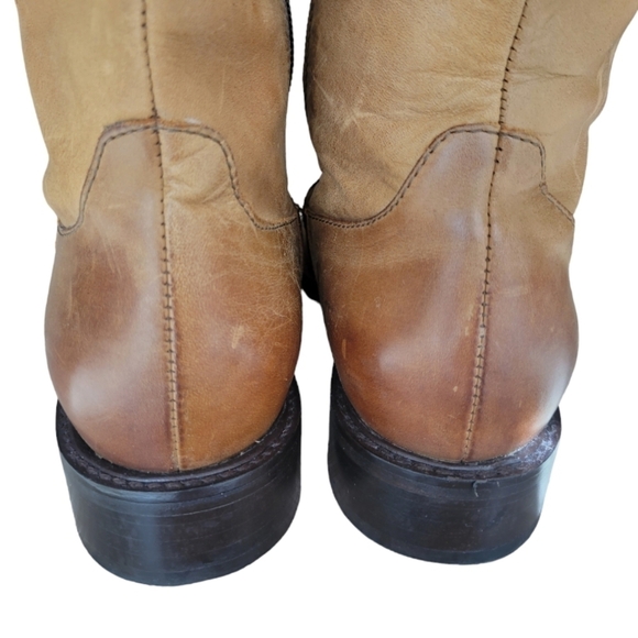 Vero Cuoio Distressed Italian Leather Riding Boots Size 7 - Picture 3 of 9